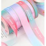 Gilding Laser Bronzing Ribbed Ribbon Printed Webbing Polyester Woven Tapes for sale