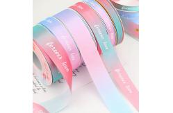China Gilding Laser Bronzing Ribbed Ribbon Printed Webbing Polyester Woven Tapes supplier
