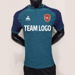 100% Polyester Fabric Custom Team Jersey Twill/Plain Pattern Teal Color for sale