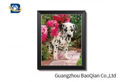 China Lovely 3d Animal Picture With Black Frame , Lenticular 3d Stereograph Printing supplier