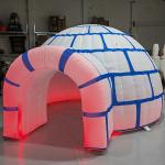 Christmas Oxford Inflatable Igloo Dome Tent Event Igloo Tent Advertising Tent With LED Light for sale