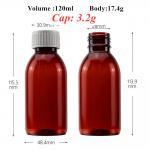 Plastic 250ML Medicine Liquid Bottle With CRC ROPP Screw Cap for sale