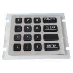 Waterproof 16 Keys Polymer Keys Numeric Metal Keypad With Usb for sale
