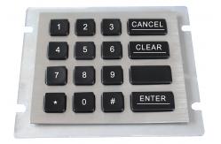 China Waterproof 16 Keys Polymer Keys Numeric Metal Keypad With Usb supplier