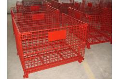 China High Strength Industrial Metal Pallet Cages Warehousing / Component Storage supplier