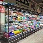 Multi Level Open Display Chiller Vertical Supermarket Air Cooler Refrigerator Cabinet for sale