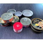 200 Gram Round Tinplate Packaging Can Packed With Beef / Fish / Food Grade Inner Coating for sale