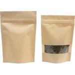 Kraft Paper Snack Bag Packaging For Beef Jerky , 4 oz k Kraft Paper Pouch for sale