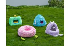 China Cat Fluffy Bed With Removable Washable Cushioned Pillow supplier