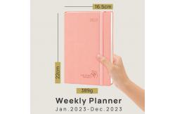 China OED ODM Weekly Academic Planner 2023 Pink 2 Page Weekly Schedule 2022 2024 supplier
