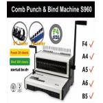 6.5mm Desktop Plastic Comb Binding Machine For 500 Sheets Document