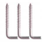 Zinc Plated L Type Wood Screw Hook Eye Seven Shaped L Shaped Right Angle Self Tapping Wood Screws for sale