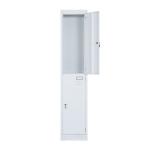Two Doors Metal Lockers Steel Storage Locker Cabinet With Powder Coating for sale
