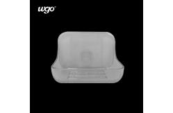 China Shower Counter Damage Free Transparent Plastic Rrain Soap Tray No Install Needed supplier