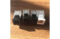 China Black / White RJ45 Keystone Jack CAT5E UTP Gold Plating Size Customized supplier