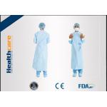 Dark Green Disposable Surgical Gown Non Woven  Lab Gowns Lightweight Blood Proof for sale