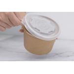 Food grade customized take away disposable paper soup cups with paper lids for sale