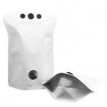 400g Matte White Stand Up Pouch 110 Microns Zipper Top See Through Pouches for sale
