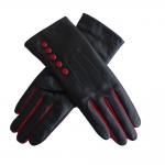Genuine Women'S Winter Driving Gloves , Leather Ladies Dress Gloves With 5 Buttons for sale