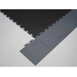 Black PVC Interlocking Floor Tile 500*500mm Smooth Surface For Use In Garages Workshop And Factories for sale
