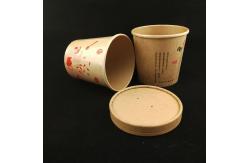 China 250ml 8 Oz Paper Soup Bowls Recyclable Takeaway Heat Resistant Cups supplier