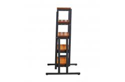 China Metal Rack 5 Tier E1 MDF Mahogany Wooden Folding Dining Tables supplier