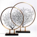 Creative Tree Shape Art Metal Antique 580mm Home Statue Decor for sale