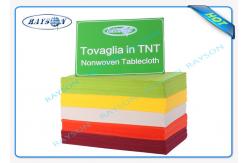 China Size 120CMX100CM Square Disposable Non Woven Tablecloth Eco-friendly and Recyclable supplier