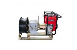 China Single Drum Engine Driven Winch 110v Cable Pulling Winch 10 Ton Cable Puller supplier