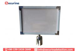 China Vertical Frame A4 Post Barrier Sign Holder Racks For Stanchion Barrier supplier