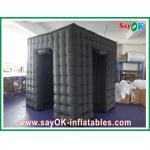 Photo Booth Wedding Props Versatile Black Inflatable Photo Booth With Two Doors Fire-Resistant Cloth for sale