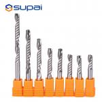 SUPAL Cemented Carbide 1 Flute CNC End Mill With DLC Coating Wooden Router Bits End Mill Coatings for sale