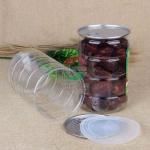 Dried Food  1200ml 2200ml Clear Pet Jars With 502 EOE Lid for sale