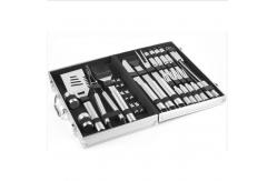 China Family Picnic Camping Portable Aluminum Box Stainless Steel BBQ Baking Set supplier