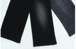 China 11.2 Oz  Black And Black Backside Crosshatch Slub Denim Fabric supplier