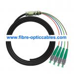 SM OS2 0.9mm Waterproof Fiber Optic Cable 4 Core FC APC for sale