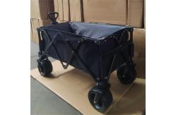 China Custom Fabric PU Wheel Camping Outdoor Folding Hand Pull Cart Wagon supplier
