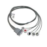 TPU 5 Lead Electrode AHA Holter ECG Cable Gray color For Schille for sale