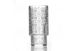 China Retro Crystal Clear Coffee Drinking Glasses Cup Ripple Glassware Embossed supplier