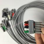 REF 414556-002 GE CareFusion Multi Link ECG Leadwire Replaceable Set 5- Lead Grabber AHA 130CM Replace 412681-002 for sale