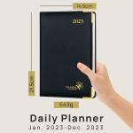 Monochrome 80gsm Paper A5 Page A Day Diary Weekly Monthly Schedule