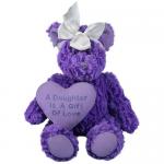 Purple Animated Plush Christmas Toys With Big Heart High Durability