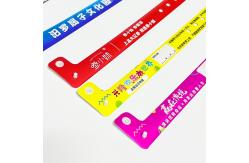China Customized Vinyl PVC L-Shaped Wristbands for Conference Attendee Identification supplier