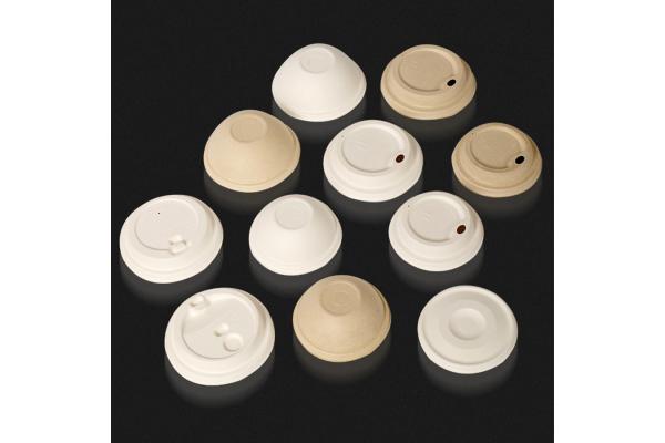 Biodegradable Compostable Disposable Paper Sugarcane Bagasse Fiber Coffee Cup Lid