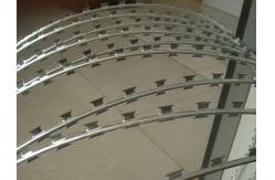 China Galvanized Steel High Tensile Barbed Wire Bto 22 Spiral Blade 14 Gauge supplier