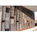 Faux Stone Wall Cladding And Installed Within Stainless Steel Frame Surrounded for sale
