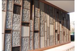 China Faux Stone Wall Cladding And Installed Within Stainless Steel Frame Surrounded supplier