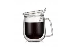 China High Borosilicate Double Wall Glass Cup For Drinking Coffee Eco Friendly supplier