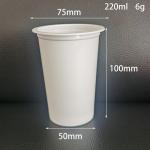 500ml 250G Plastic Polystyrene Yogurt Cup 7.5 * 10cm With Printing for sale