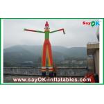8m Yellow Inflatable Clown Dancer Double Legs Sky For Advertising